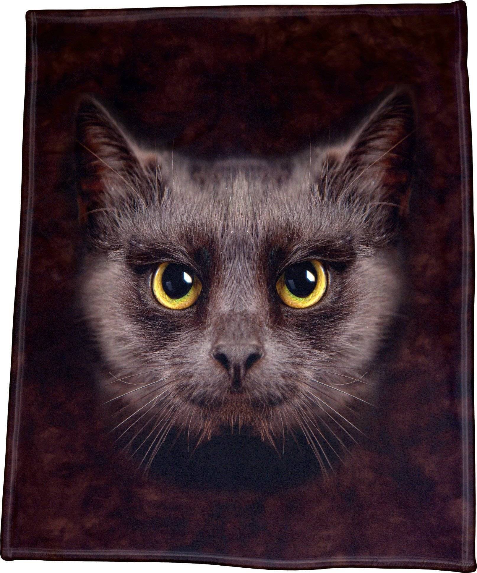 Black cat shop fleece blanket